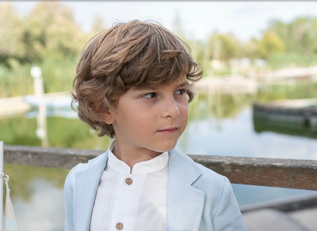 Americana ni�o de Coco Acqua Colecci�n 2024 - Detalle 2 - Moda Infantil Chicle