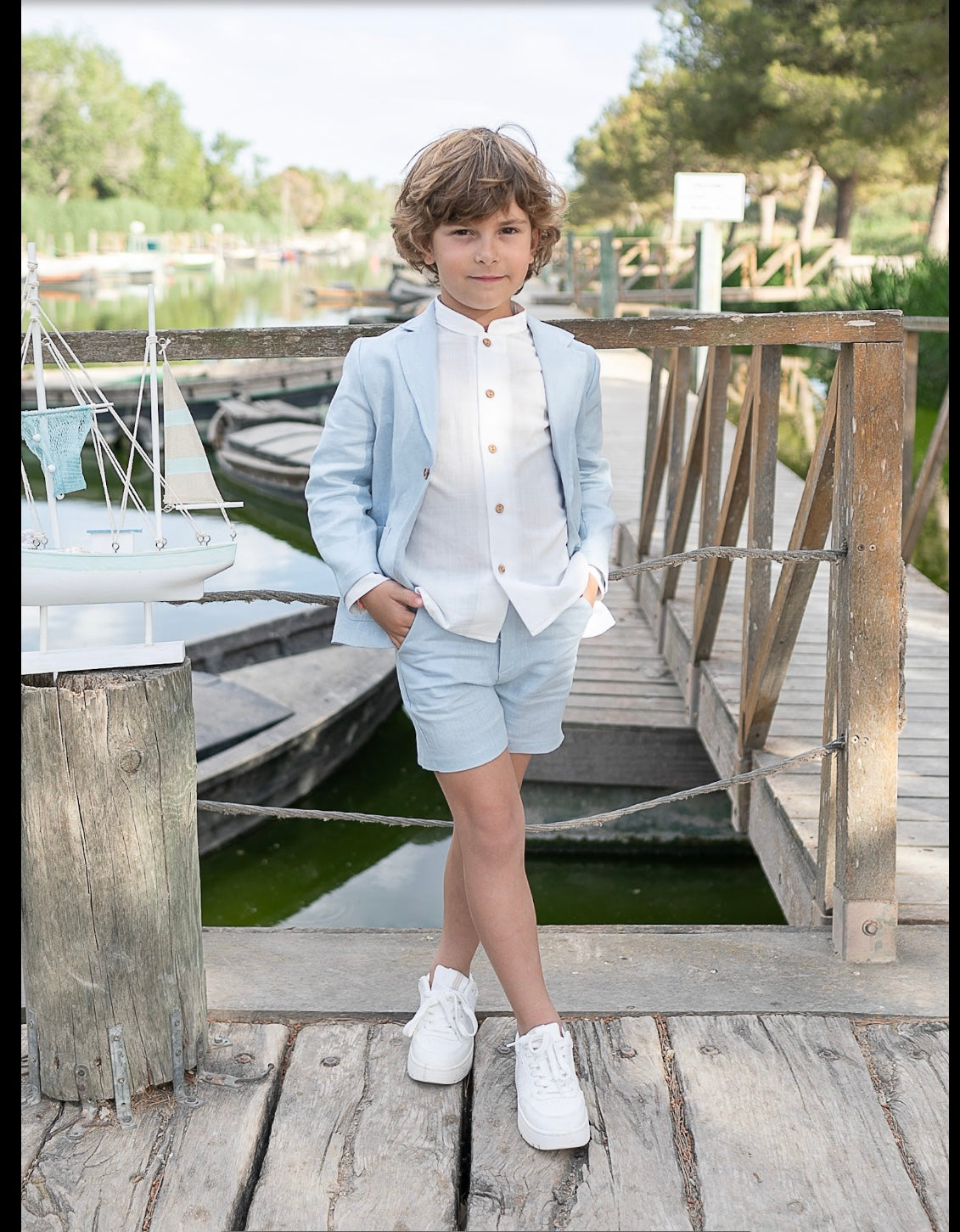 Americana ni�o de Coco Acqua Colecci�n 2024 - Detalle 3 - Moda Infantil Chicle