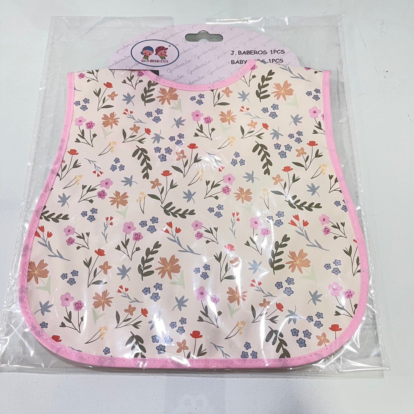 Babero impermeables 26x35 - Gamberritos - Frontal - Moda Infantil Chicle