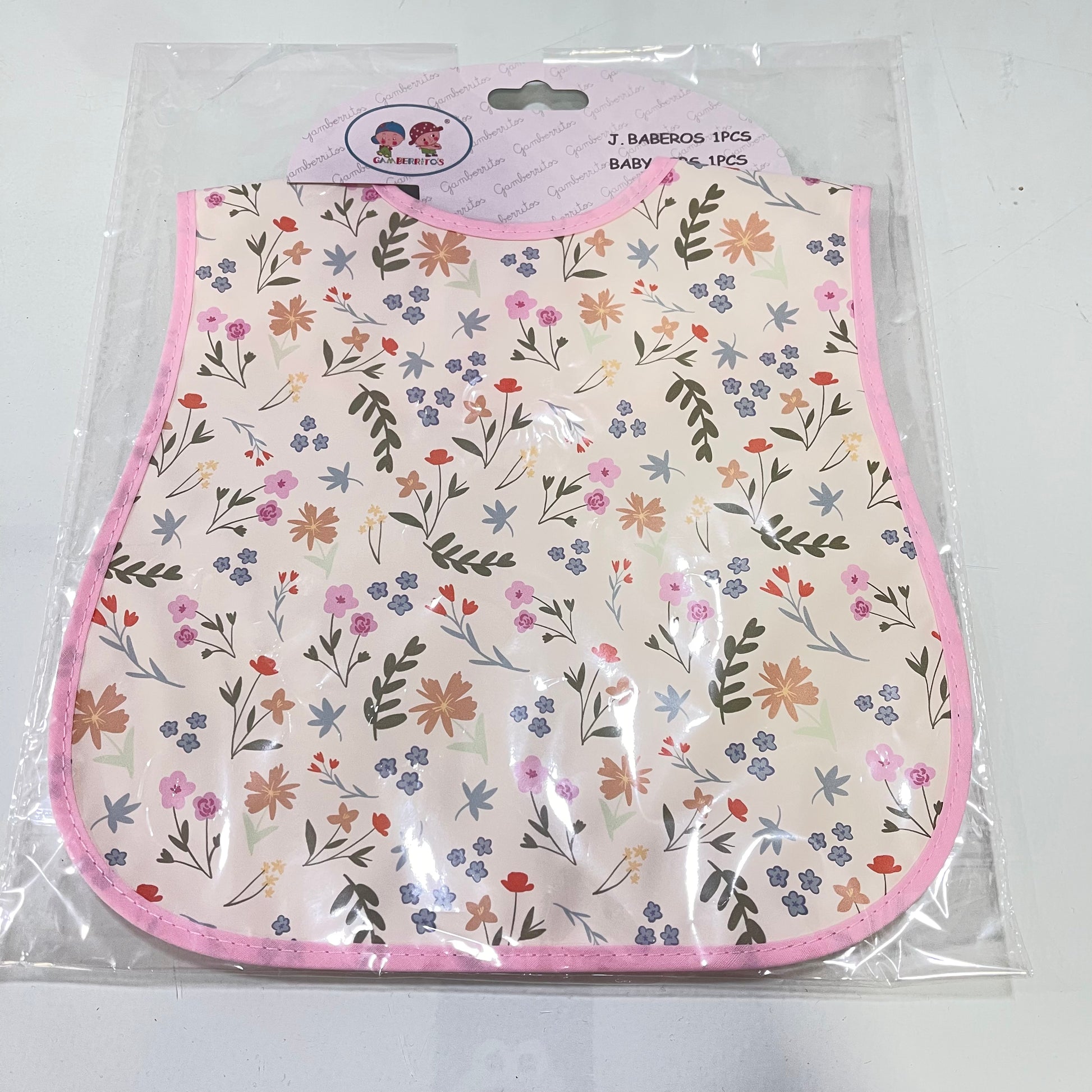 Babero impermeables 26x35 - Gamberritos - Frontal - Moda Infantil Chicle