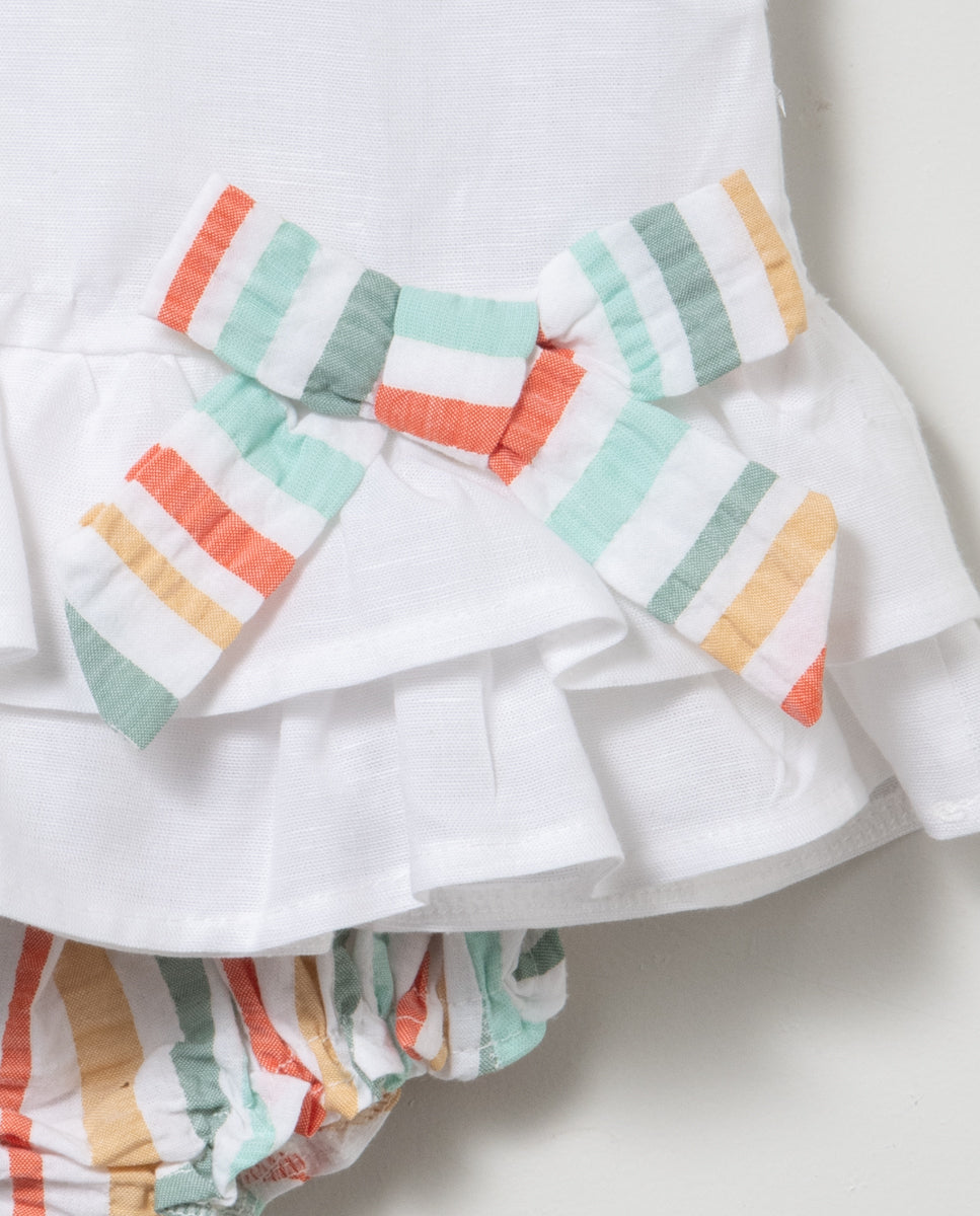 Blusa + braguita de bebé niña - Primavera verano 2024 Coco Acqua - Detalle 3 - Moda Infantil Chicle