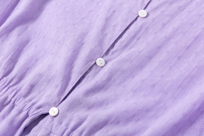 Blusón de niña en morado en color morado - Newness - Detalle 6 - Moda Infantil Chicle
