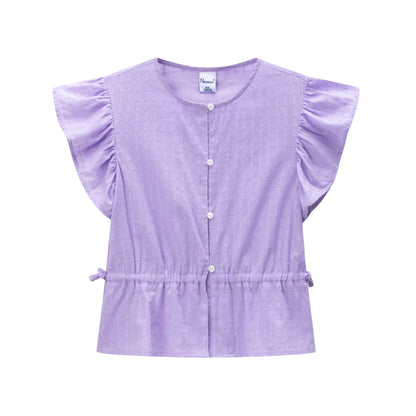Blusón de niña en morado en color morado - Newness - Frontal - Moda Infantil Chicle