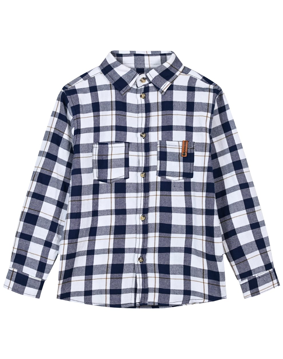 Camisa cuadros para ni�os - Energiers - Frontal - Moda Infantil Chicle