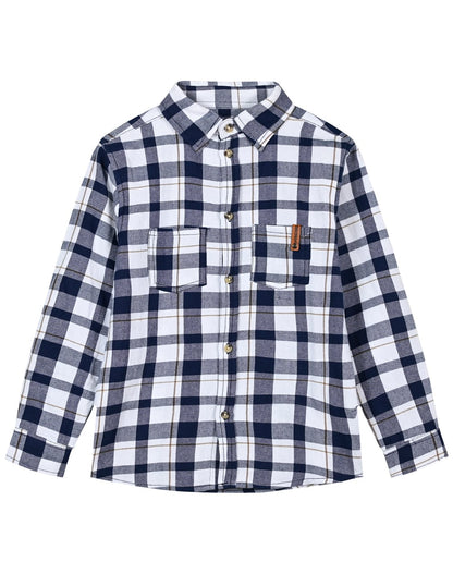 Camisa cuadros para ni�os - Energiers - Frontal - Moda Infantil Chicle