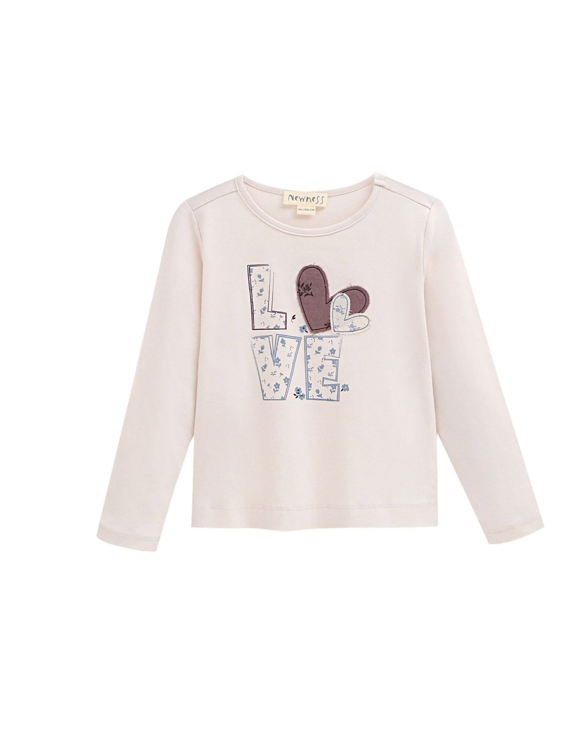Camiseta de ni�a LOVE  - Newness - Frontal - Moda Infantil Chicle