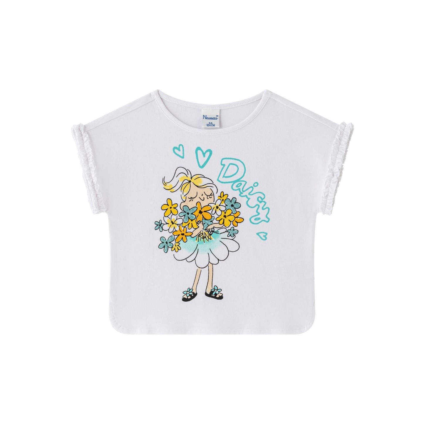 Camiseta de niña con estampado - Newness 2024 - Frontal - Moda Infantil Chicle