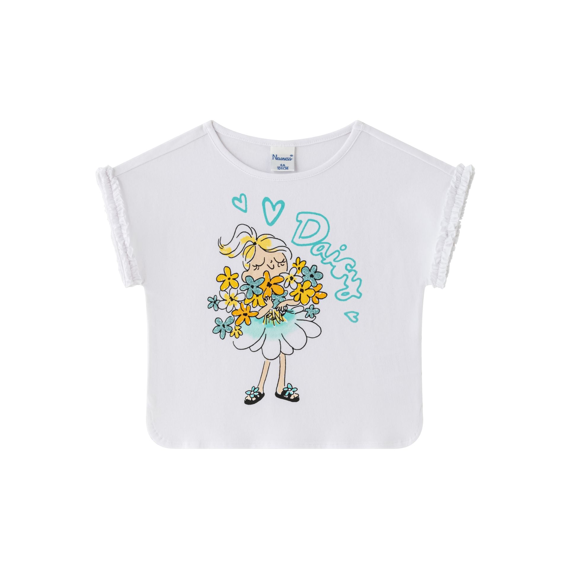 Camiseta de niña con estampado - Newness 2024 - Frontal - Moda Infantil Chicle