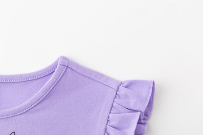 Camiseta de niña de algodón de primavera 2024 - Detalle 2 - Moda Infantil Chicle