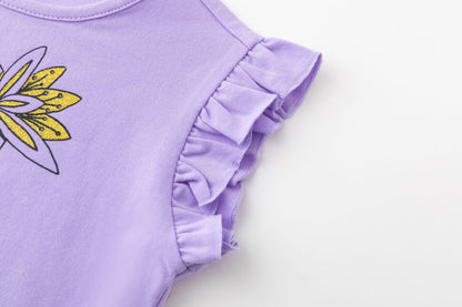 Camiseta de niña de algodón de primavera 2024 - Detalle 3 - Moda Infantil Chicle