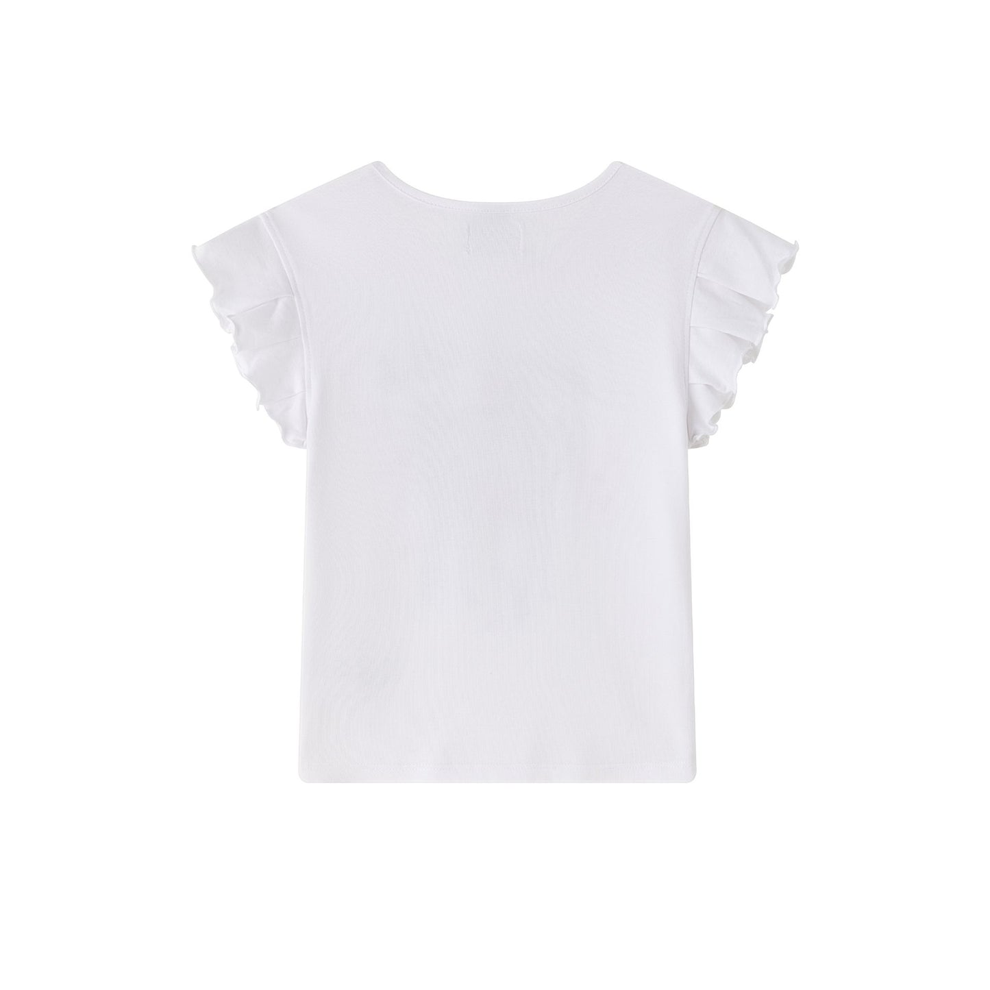 Camiseta de niña en blanco - Newness - Detalle 1 - Moda Infantil Chicle