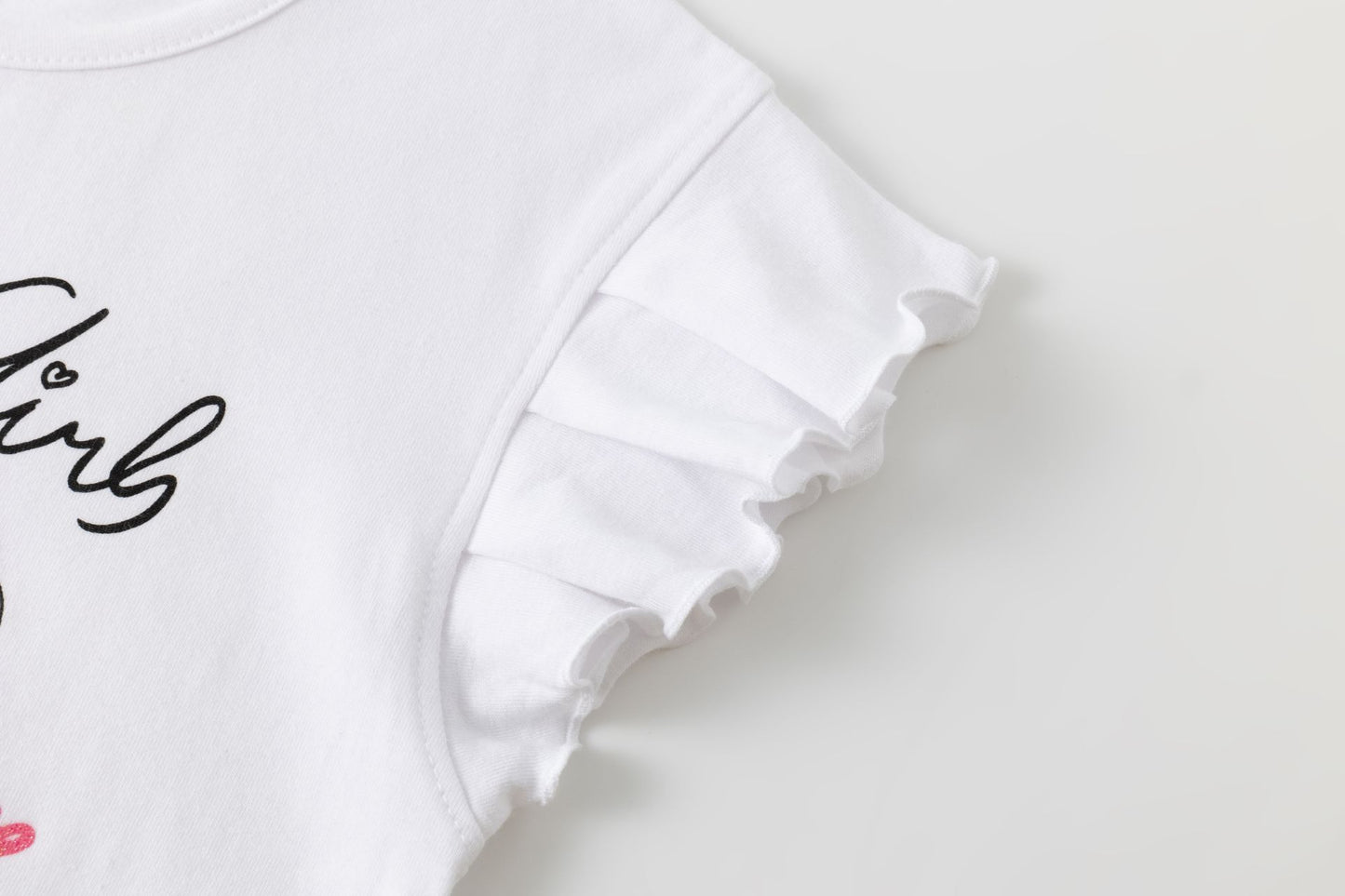 Camiseta de niña en blanco - Newness - Detalle 2 - Moda Infantil Chicle