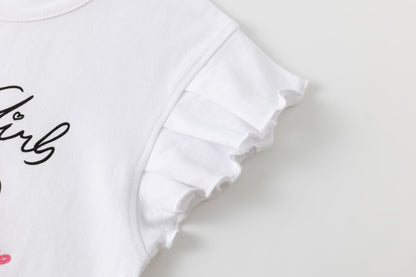 Camiseta de niña en blanco - Newness - Detalle 2 - Moda Infantil Chicle