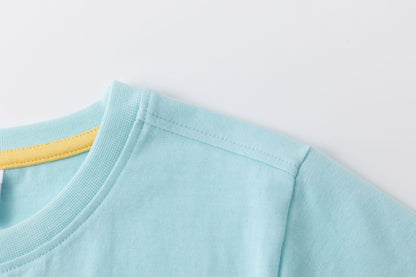 Camiseta de niño en azul de Newness - Detalle 2 - Moda Infantil Chicle