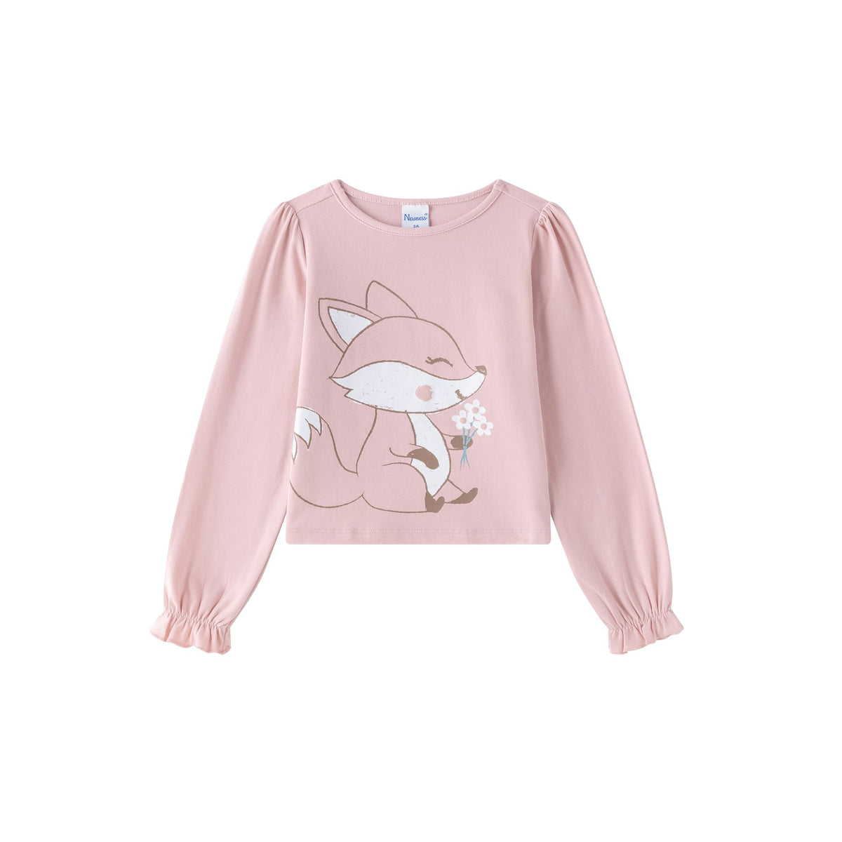 Camiseta ni�a rosa con zorrito con flores - Newness - Detalle 1 - Moda Infantil Chicle