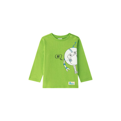 Camiseta verde ni�o - Newness - Frontal - Moda Infantil Chicle