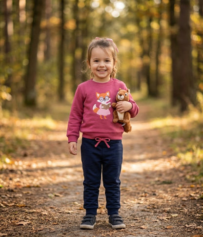 Ch�ndal BB ni�a zorrito con libro 6- 48 meses -Petit Cie - Detalle 1 - Moda Infantil Chicle