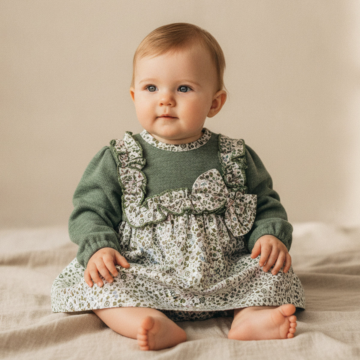 Chambrita Braguita Verde Jard�n - Baby Ferr - Detalle 3 - Moda Infantil Chicle