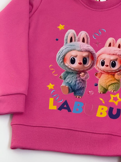 Chandal de Labubu en fucsia - Pronta moda - Detalle 2 - Moda Infantil Chicle