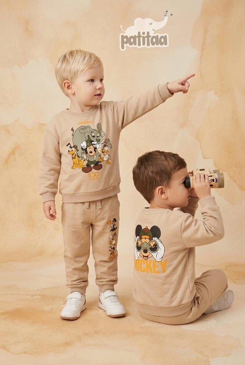 Chandal ni�o de Mickey en beige - Patitta - Detalle 1 - Moda Infantil Chicle