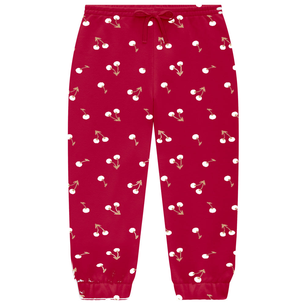 Chandal niña con cerezas- Kyly invierno 2024 - Detalle 2 - Moda Infantil Chicle