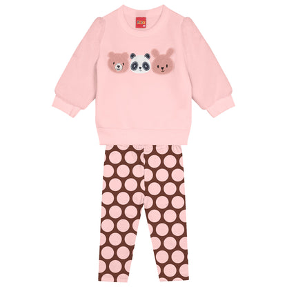 Chandal niña en color rosa - Kyly invierno 2024 - Frontal - Moda Infantil Chicle