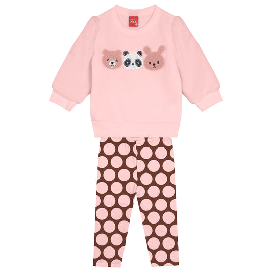 Chandal niña en color rosa - Kyly invierno 2024 - Frontal - Moda Infantil Chicle