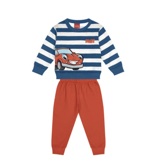 Chándal niño a rayas - Kyly invierno 2024 - Frontal - Moda Infantil Chicle