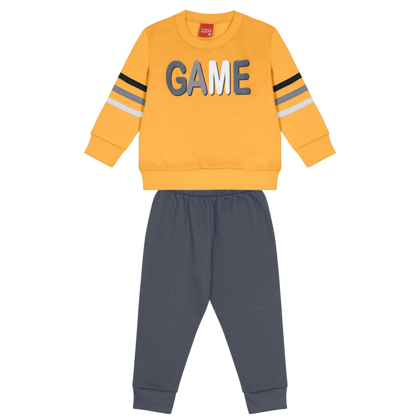 Chándal niño color mostaza - Kyly invierno 2024 - Frontal - Moda Infantil Chicle