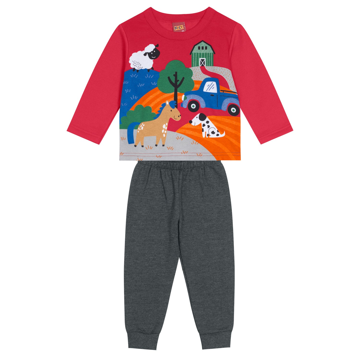 Chándal niño con dibujos divertidos - Kyly invierno 2024 - Frontal - Moda Infantil Chicle