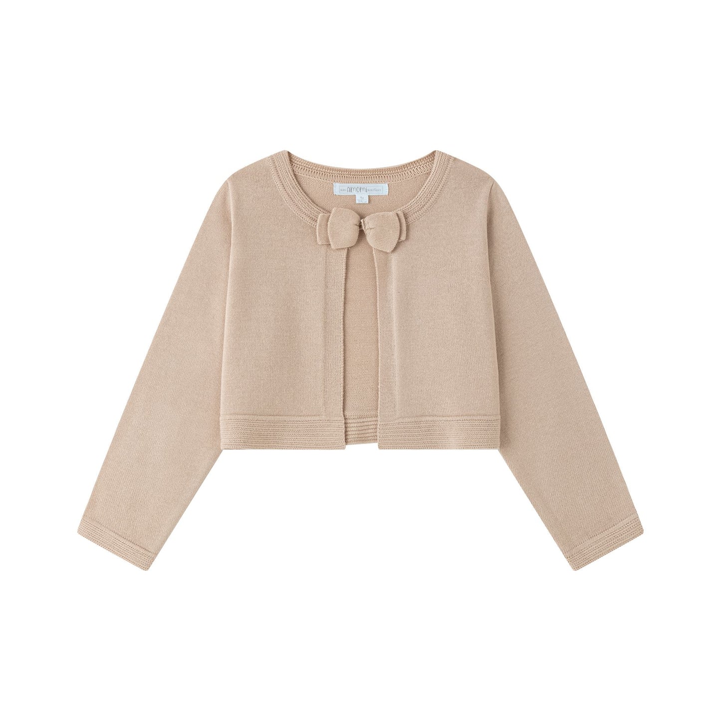 Chaqueta niña en color camel - Frontal - Moda Infantil Chicle