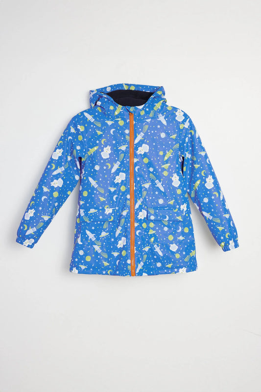Chubasquero de niño en azul - Isabel Mora 2024 - Frontal - Moda Infantil Chicle