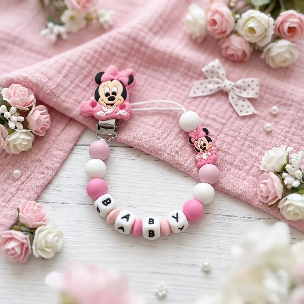 Clip para chupete personalizado de Minnie - Detalle 1 - Moda Infantil Chicle