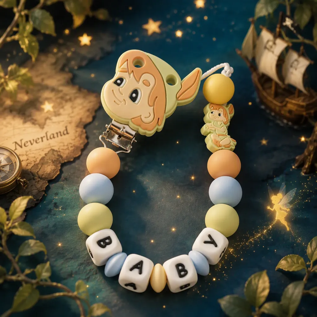 Clip para chupete personalizado de Peter Pan - Detalle 1 - Moda Infantil Chicle