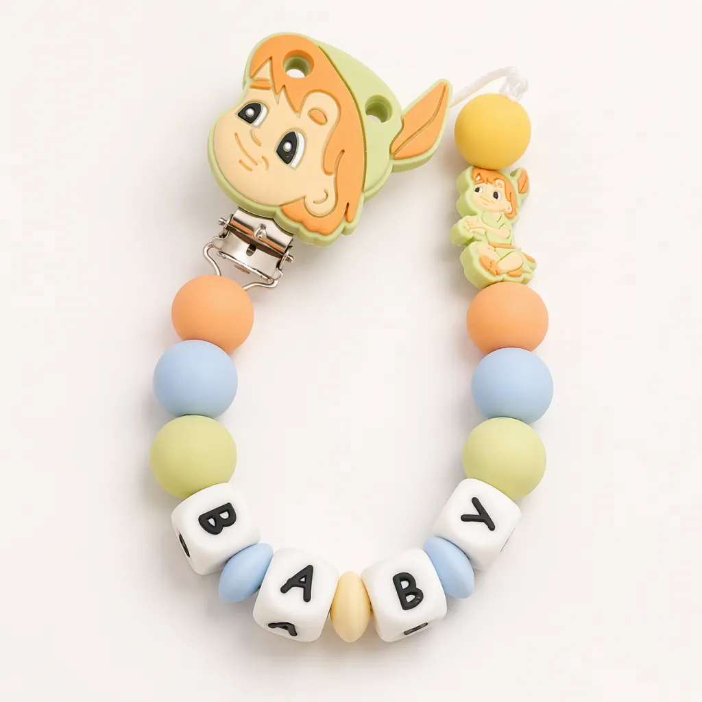 Clip para chupete personalizado de Peter Pan - Frontal - Moda Infantil Chicle