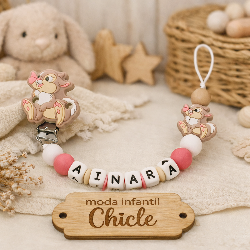 Clip para chupete personalizado de Tambor - Detalle 2 - Moda Infantil Chicle