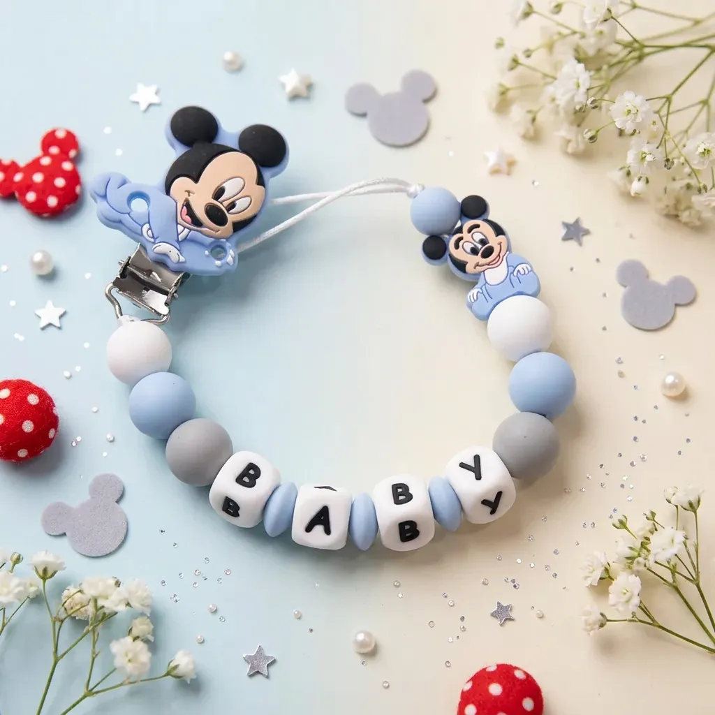 Clip para chupete personalizado Mickey azul - Detalle 1 - Moda Infantil Chicle