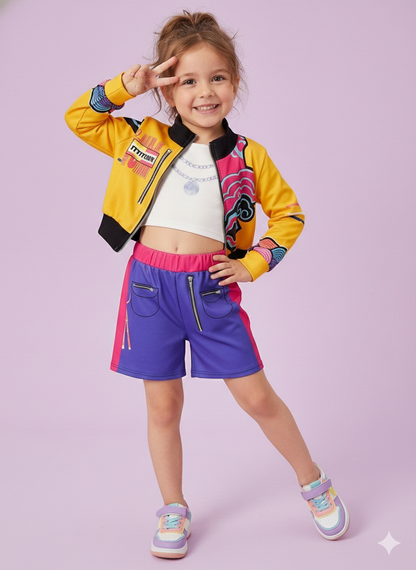 Conjunto 3 piezas K- Pop - Pronta Moda - Frontal - Moda Infantil Chicle