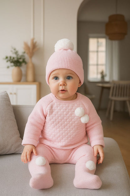 Conjunto beb� en rosa - Baby - Frontal - Moda Infantil Chicle