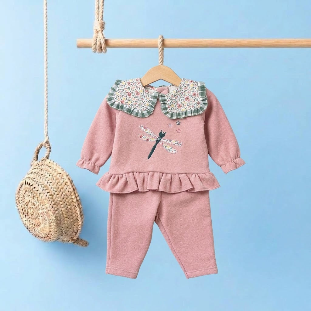 Conjunto beb� ni�a lib�lula  3-48 meses - Peque�os Piratas - Frontal - Moda Infantil Chicle