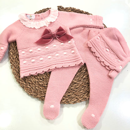 Conjunto bebé niña - Dulce de Fresa- invierno - Frontal - Moda Infantil Chicle