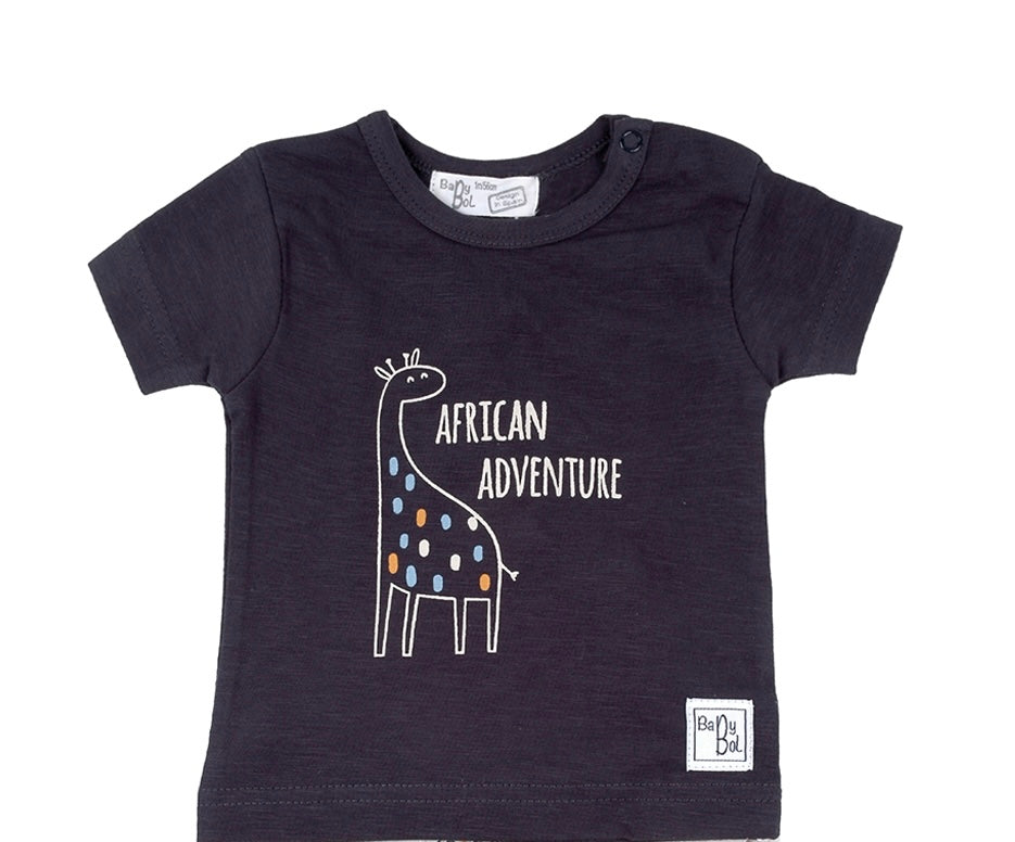 Conjunto bebé niño con jirafa - Babybol - Detalle 1 - Moda Infantil Chicle