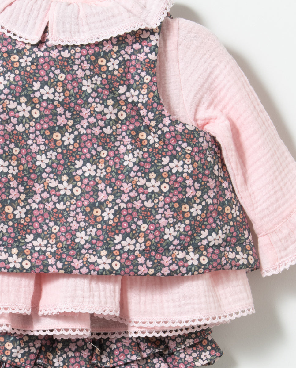 Conjunto blusa, braguita y chaleco - Coco Acqua - Detalle 3 - Moda Infantil Chicle