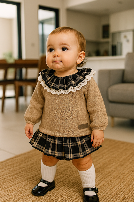 Conjunto de beb� ni�a con pololo Tramontana - Calamaro - Frontal - Moda Infantil Chicle