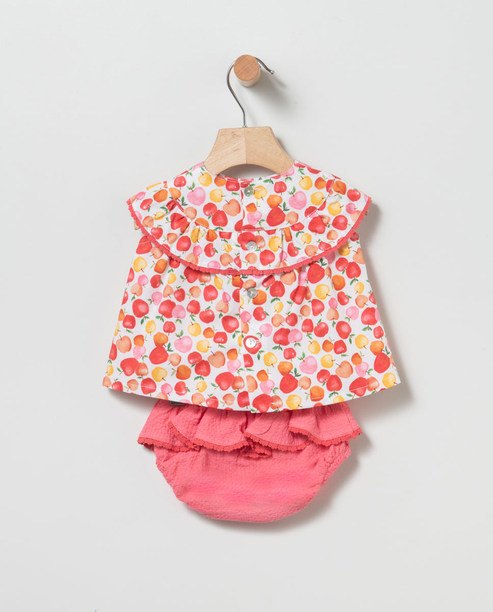 Conjunto de blusón y braguita de niña - Coco Acqua - Detalle 1 - Moda Infantil Chicle
