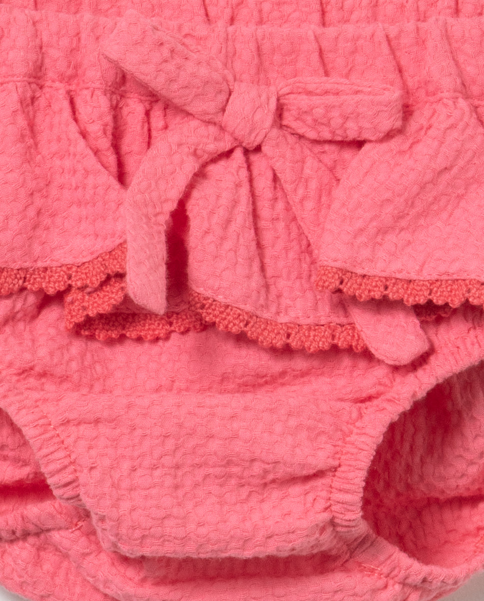 Conjunto de blusón y braguita de niña - Coco Acqua - Detalle 5 - Moda Infantil Chicle