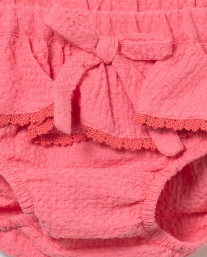 Conjunto de blusón y braguita de niña - Coco Acqua - Detalle 5 - Moda Infantil Chicle