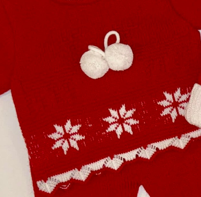 Conjunto de lana en rojo - Detalle 1 - Moda Infantil Chicle