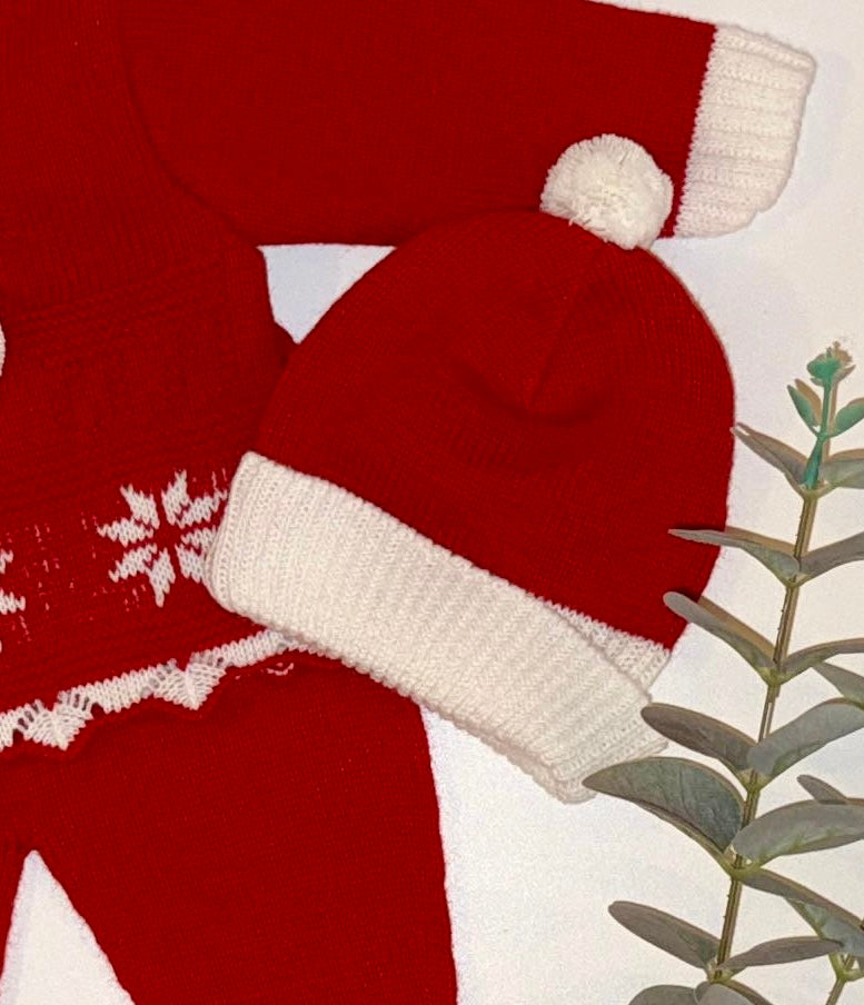 Conjunto de lana en rojo - Detalle 2 - Moda Infantil Chicle