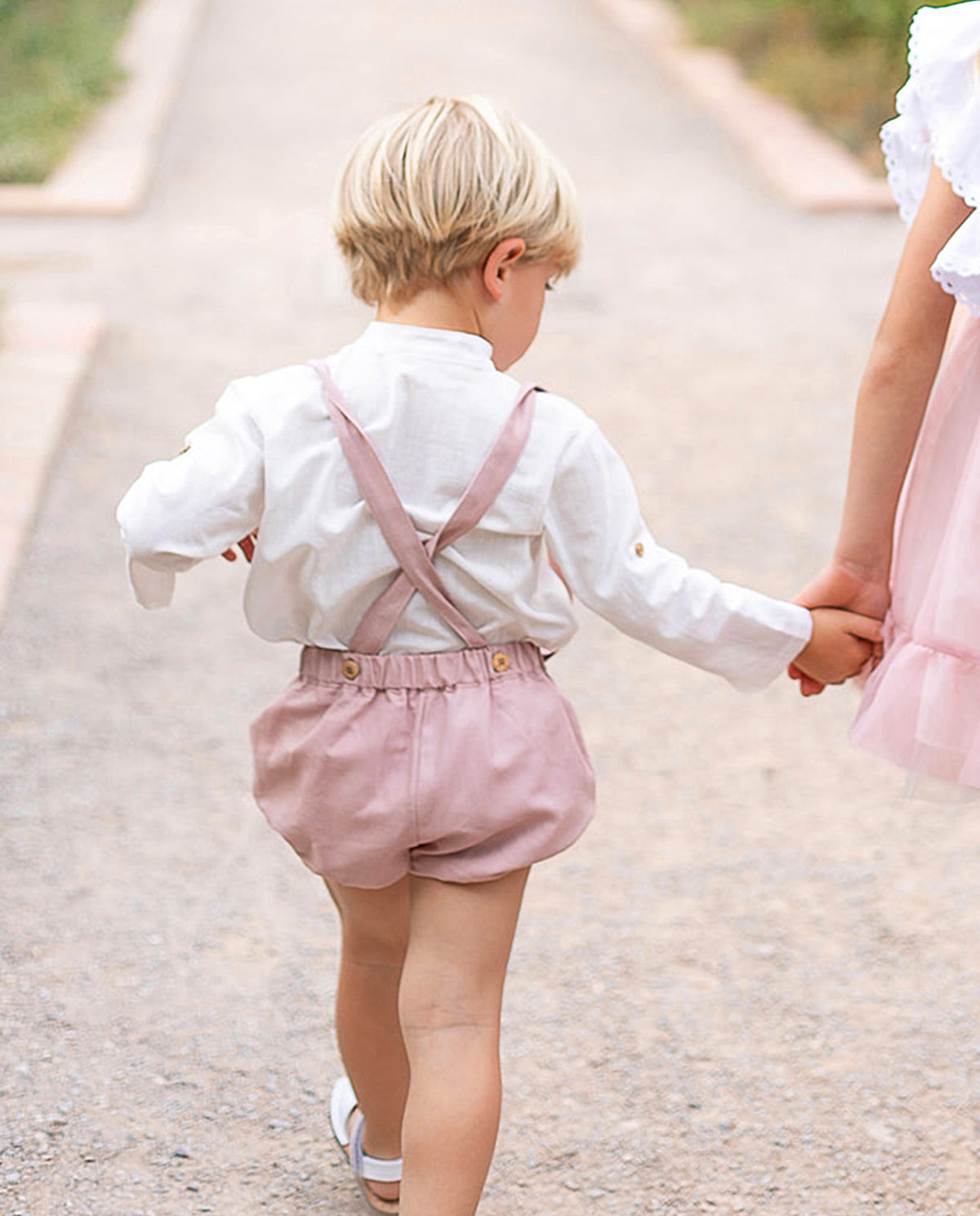 Conjunto de ni�o ceremonia en color rosa palo - Coco Acqua - Detalle 1 - Moda Infantil Chicle